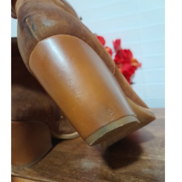 leather brown Kork-Ease lace up ankle boots women's size 9M - Picture 3 of 10